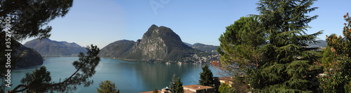 vista su lago di Lugano e San Salvatore
