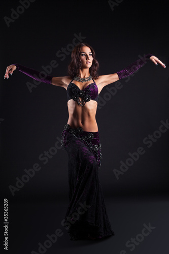 young pretty girl posing in arabic dance
