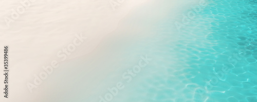 Plage de sable blanc et mer turquoise 1