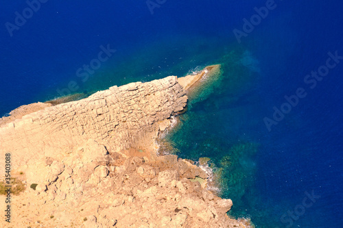 Formentor cape to Pollensa aerial sea view in Mallorca