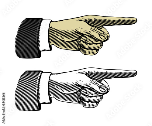 Hand with pointing finger