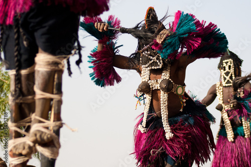 Female mask and the Dogon dance, Mali.