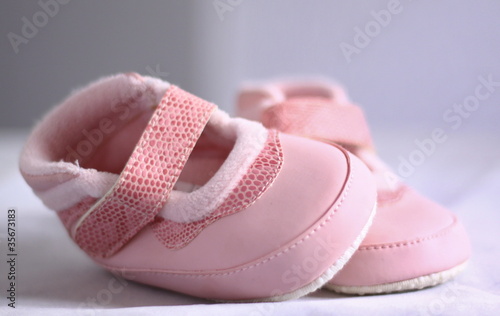 pink baby shoes
