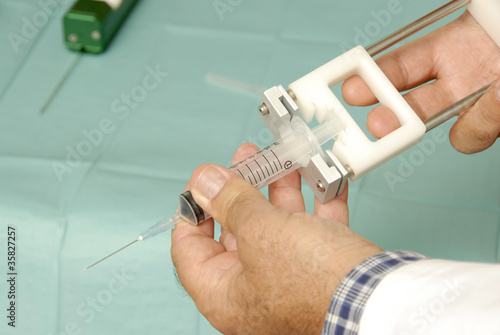 syringe to biopsy