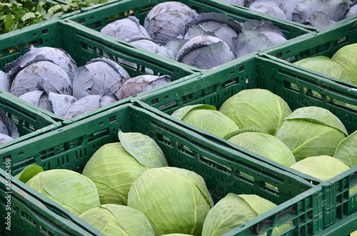 Bunter Kohl auf dem Markt