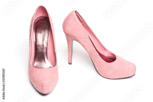 pink suade pumps