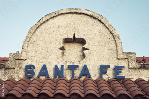 Santa Fe sign seen on the building