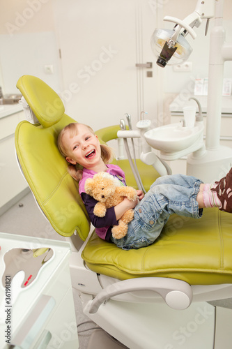 girl in dentist office