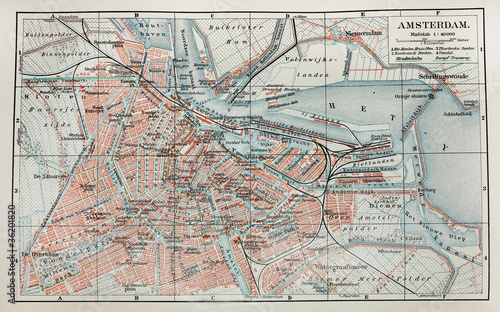 Old Amsterdam map