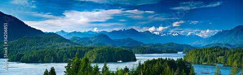 Panoramic view of Tofino, Vancouver Island, Canada