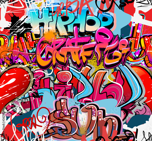 Hip-hop graffiti sztuka tło miejskie