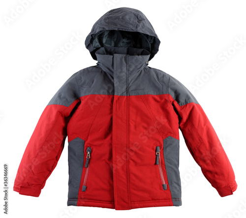 Winter jacket isolated on white background