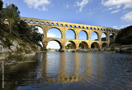 Roman aqueduct Pont du Gard, France
