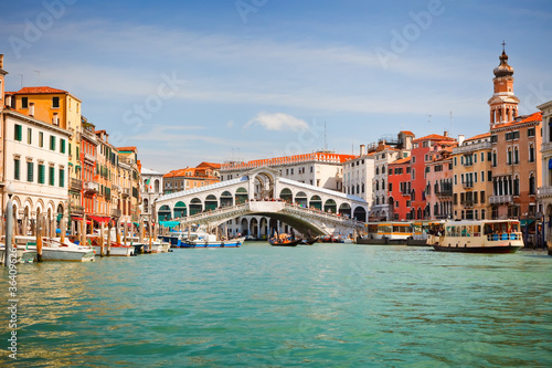 Rialto Bridge over Grand canal in Venice