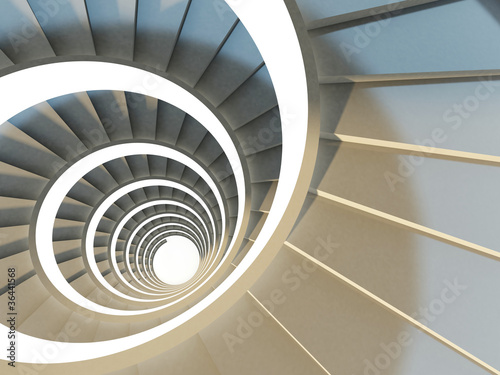 Abstract spiral staircase