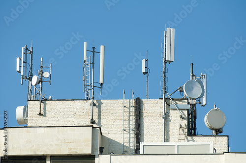 GSM transmitters on a roof