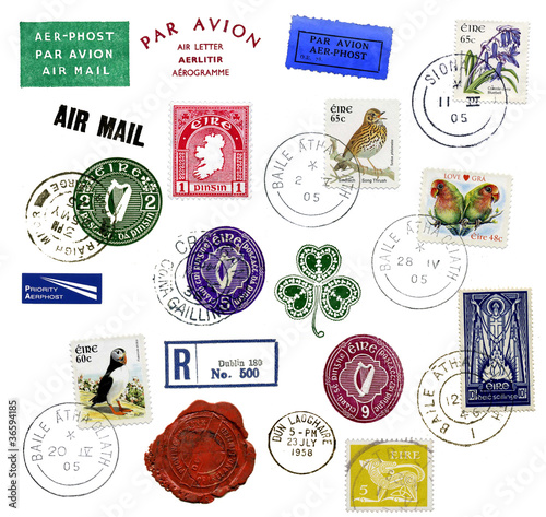 Briefmarken und Poststempel aus Irland