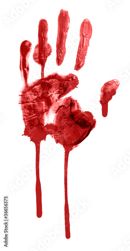 bloody handprint