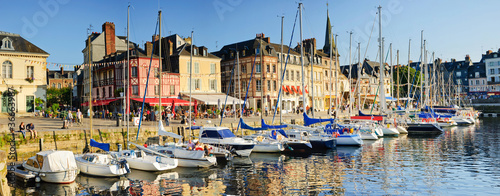 Panorama. Sunset in Honfleur.