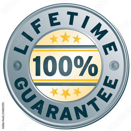 lifetime guarantee stamp label element