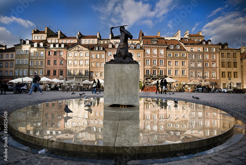 Syrenka na Rynku Starego Miasta w Warszawie