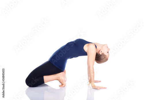 Yoga backward bending pose