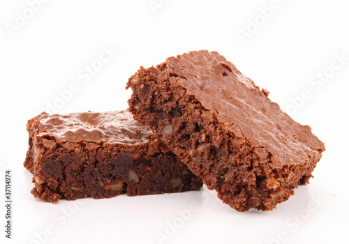 isolated brownie