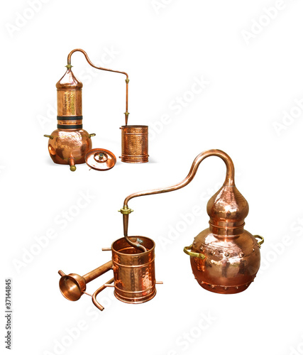 alcohol distillery - alembic copper