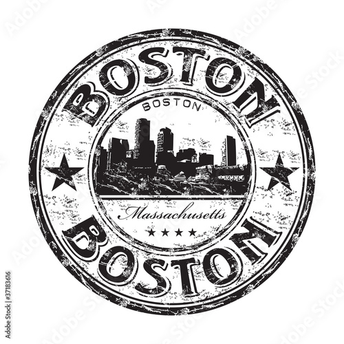 Boston grunge rubber stamp