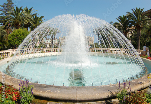Fountain in Monte Carlo in front of Grand Casino, Monaco