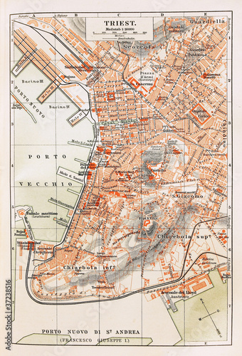 Old map of Trieste
