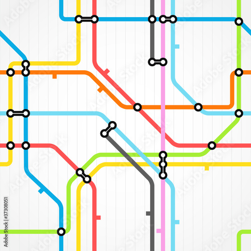 Seamless background of metro scheme