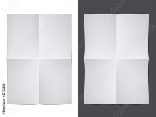 vector white folded paper