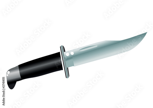 knife on a white vector illustration