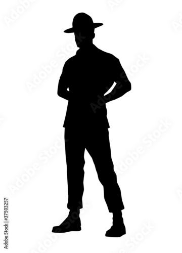 Drill instructor silhouette