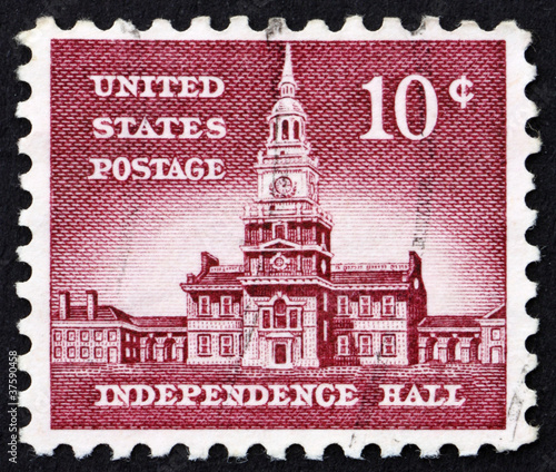 Postage stamp USA 1954 Independence Hall