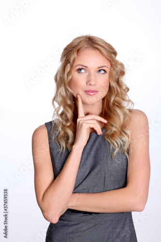 Businesswoman with interrogative look