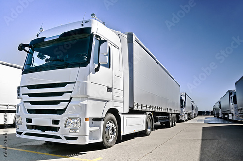 Modern Truck on road