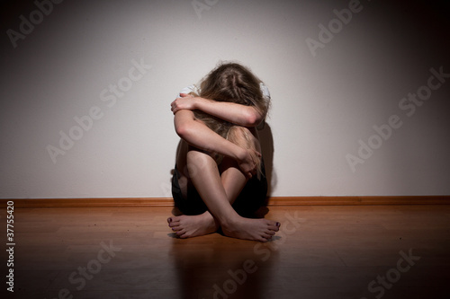 Depressed young lonely woman