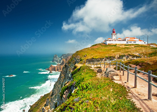 Nice view on the lighthouse of Cabo da Roca, Portugal