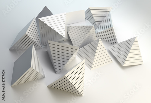 3D pyramids abstract