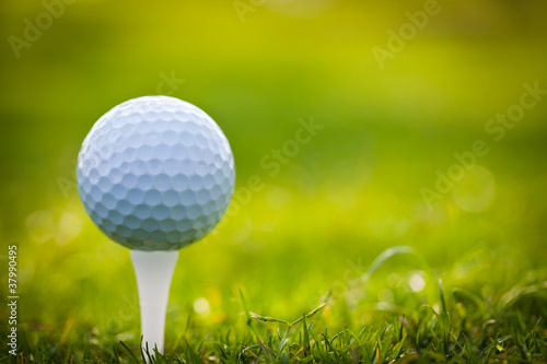 Golf ball on tee