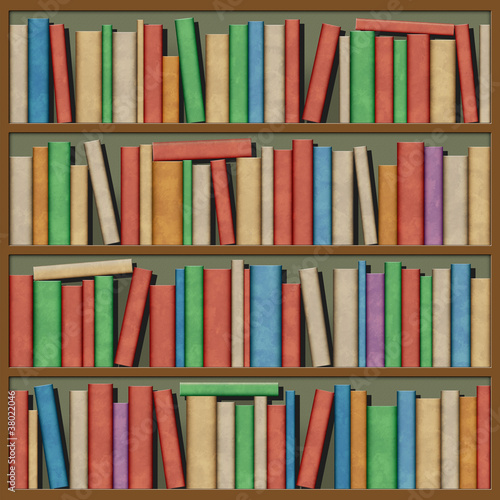 An Illustration of Books on Shelf