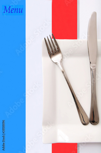 French Restaurant menu, place for text