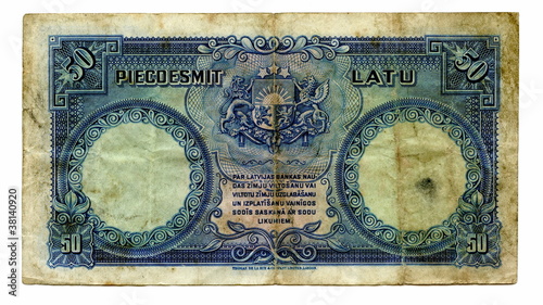 Vintage money - 50 lats (Latvia)