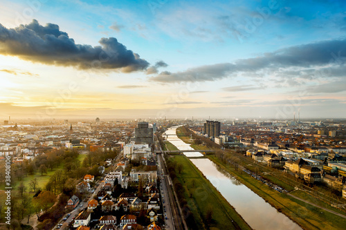 dusk in mannheim