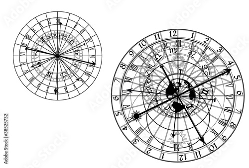 vector astronomical clock
