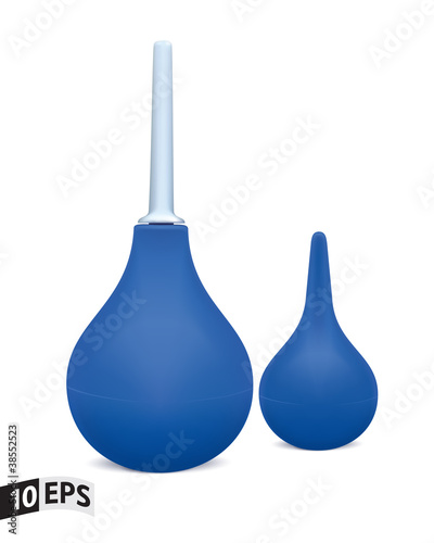 medical enema on a white background. Vector. Mesh