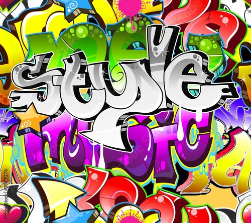 Graffiti Urban Art Background. Seamless design