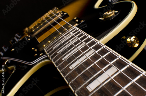 Electric guitar close up